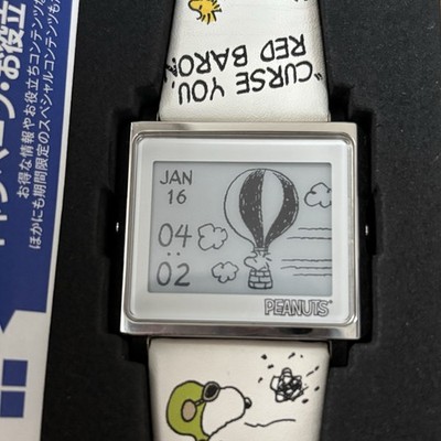 EPSON Smart Canvas Peanuts Snoopy Wrist Watch Flying Ace Tested | eBay