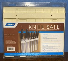 Camco 43583 Knife Safe 7 Slot Knife Storage System, Off-White Van RV Camping NOS