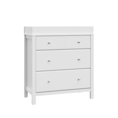 Storkcraft Carmel 3 Drawer Chest with Changing Topper (White)