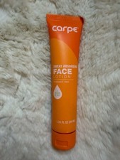 New sealed Carpe Sweat Absorbing Face Lotion Fragrance Free 1.35 Fl Oz