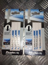 Image of 2X Packs of 3 Black & Decker Piranha u-shank metal cut jigsaw blades 4mm !!