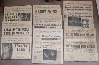 11 Old Arizona Newspapers Phoenix-AZ Republic Prescott-Journal Miner/Eve Courier