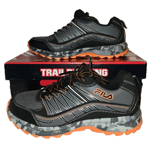 Neu Fila Größe 7,5 Evergrand Tr 21 Herrenschuhe 7 1/2 schwarz Tarnmuster orange