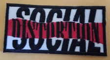 Embroidered Social Distortion punk rock Patch approx 2x3.75"