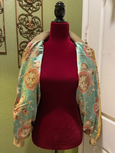 100% Authentic GUCCI Gold Sequin Bomber Jacket $6000 Size: XS - Picture 3 of 6