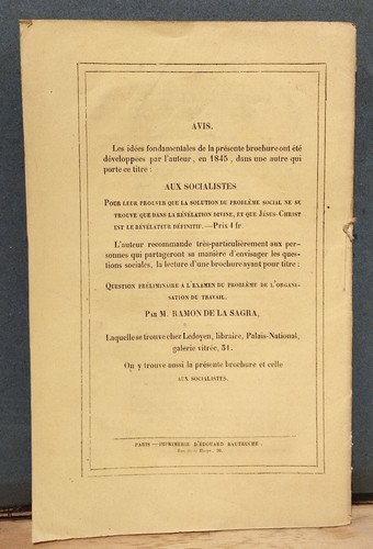 UTOPIE AGRAIRE ANTICAPITALISTE 1848/ Charles MARCHAND : COLONISATION AGRICOLE - Imagen 2 de 5