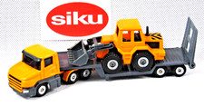 SIKU 1616 SCANIA 3-Axle T-CAB Truck & 2-Axle LOW-LOADER Trailer + WHEEL LOADER