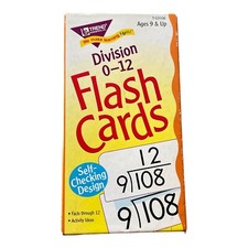 Trend Division 0-12 Flash Cards - EUC - 91 Cards - COMPLETE - Self-Checking