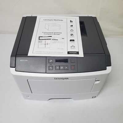 Lexmark MS312DN Monochrome Laser Printer NO TONER/DRUM Low Usage 13K Page Count