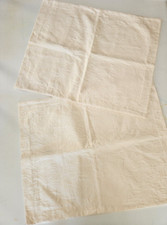 NEW Pair Frontgate Standard Scroll Matelasse Shams Neutral Cream Egyptian Cotton