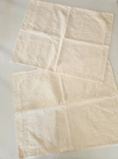 NEW Pair Frontgate Standard Scroll Matelasse Shams Neutral Cream Egyptian Cotton