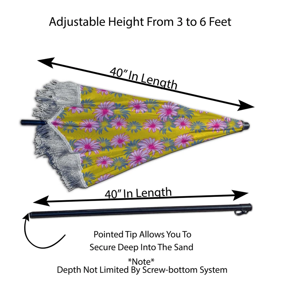 Linda sombrilla de playa 100 protección UV con ancla de arena de beachBRELLA® Sunny Slope Foto 4 de 4