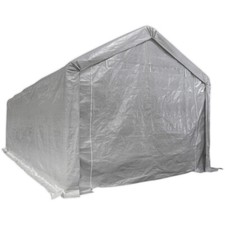 Car Port Shelter - 3.3m x 7.5m x 2.9m - Heavy Duty Tarpaulin - Double Zip Door