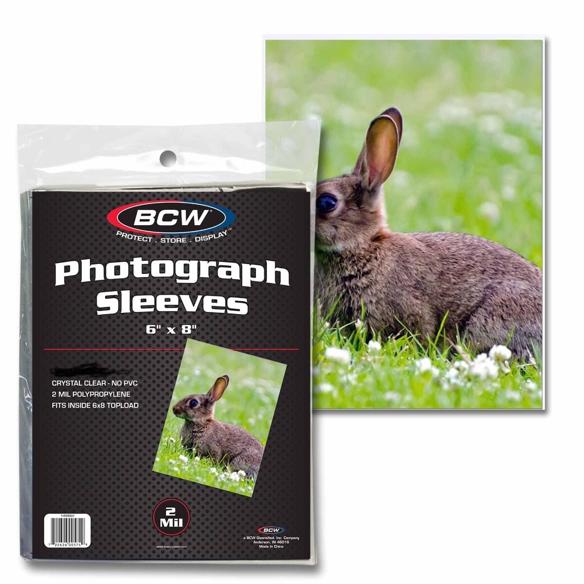 BCW 10-Pack Of 6x8 Inch Photo Sleeves - Soft Poly Plastic Picture Protectors
