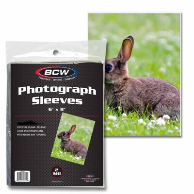 NEW (10 PK) BCW 6 x 8 Photo /  Picture Poly Soft Sleeves Holders
