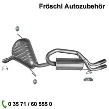 für Fiat Barchetta 1.8 16V Endschalldämpfer Endtopf Auspuff Anlage Anbausatz j*