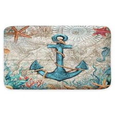 Beach Anchor Mat Soft Foam for Bath Indoor Absorbent Kitchen Rugs Washable Mats