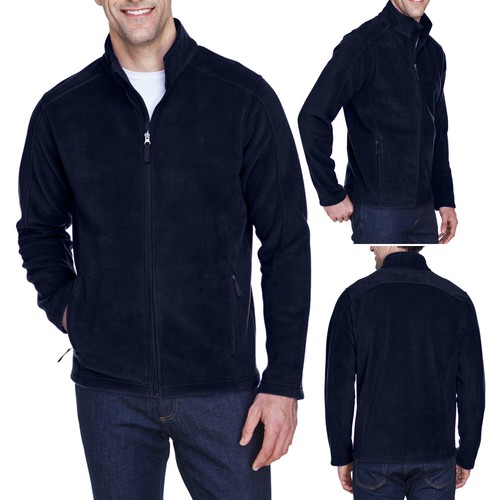Mens TALL Anti-Pill Polar Fleece Jacket Full Zip Pockets LT XLT 2XLT 3XLT 4XLT - Picture 3 of 4