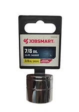 1 New Jobsmart SAE 7/8" 12 Pt. Socket 3/8" Drive 1038334