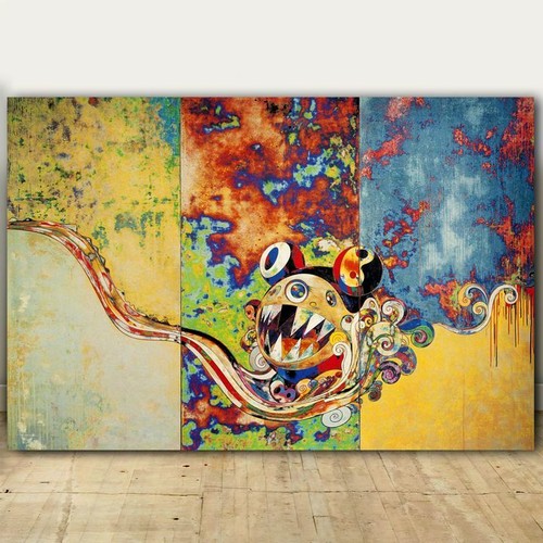 TAKASHI MURAKAMI DOB 727 Trip CANVAS PRINT JAPANESE POP ART 8x10" - Afbeelding 1 van 1