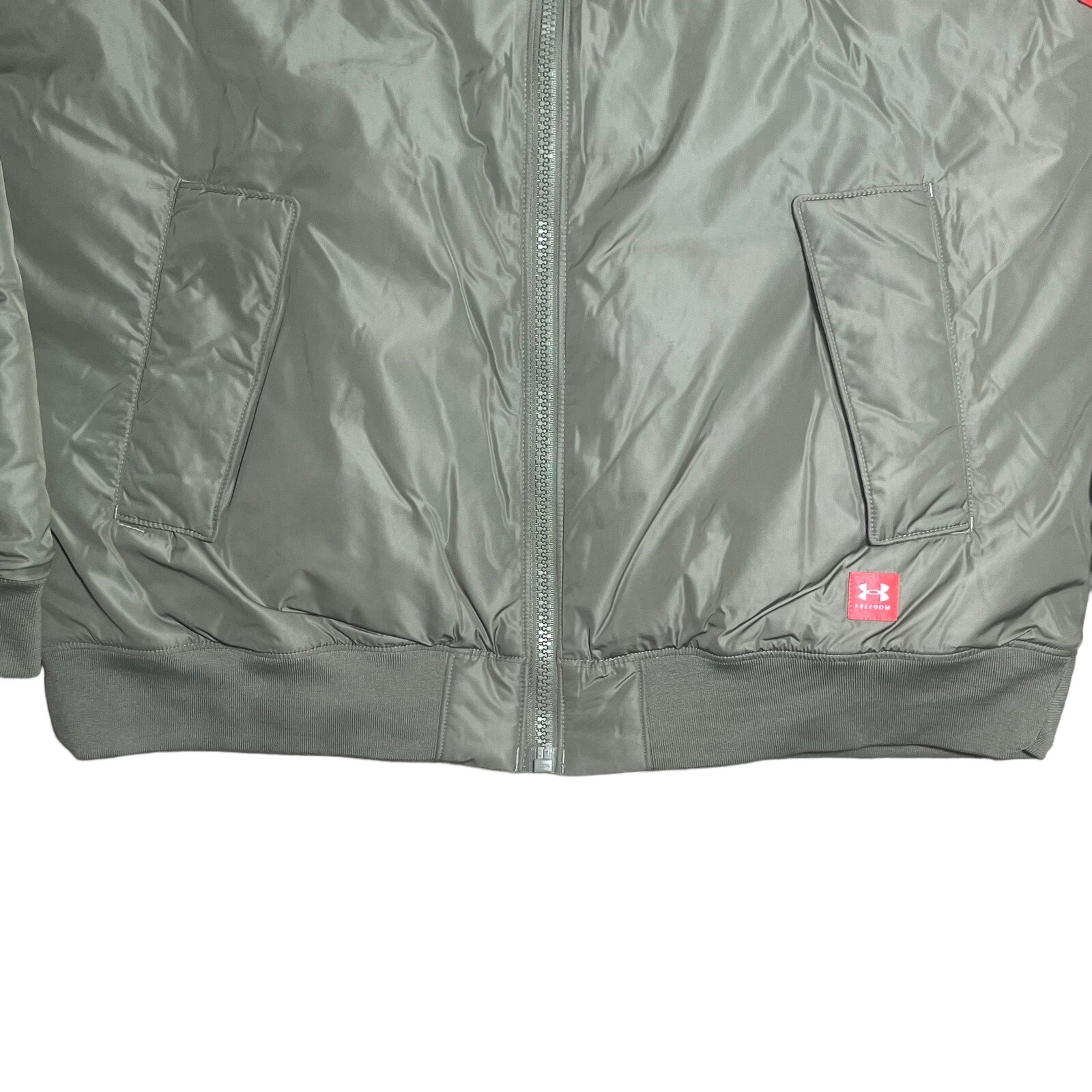 Under Armour Men’s Project Rock Insulated Bomber Jacket Green MEDIUM