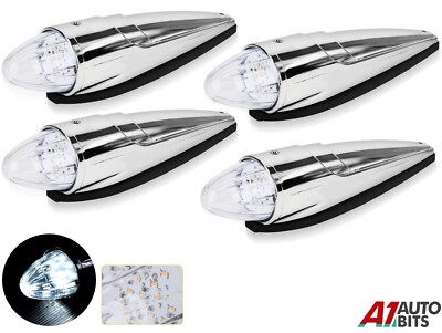 4X Weiße 17 SMD LED Torpedo Bullet Kabinenmarkierungs-Roof-Light LKW Boot