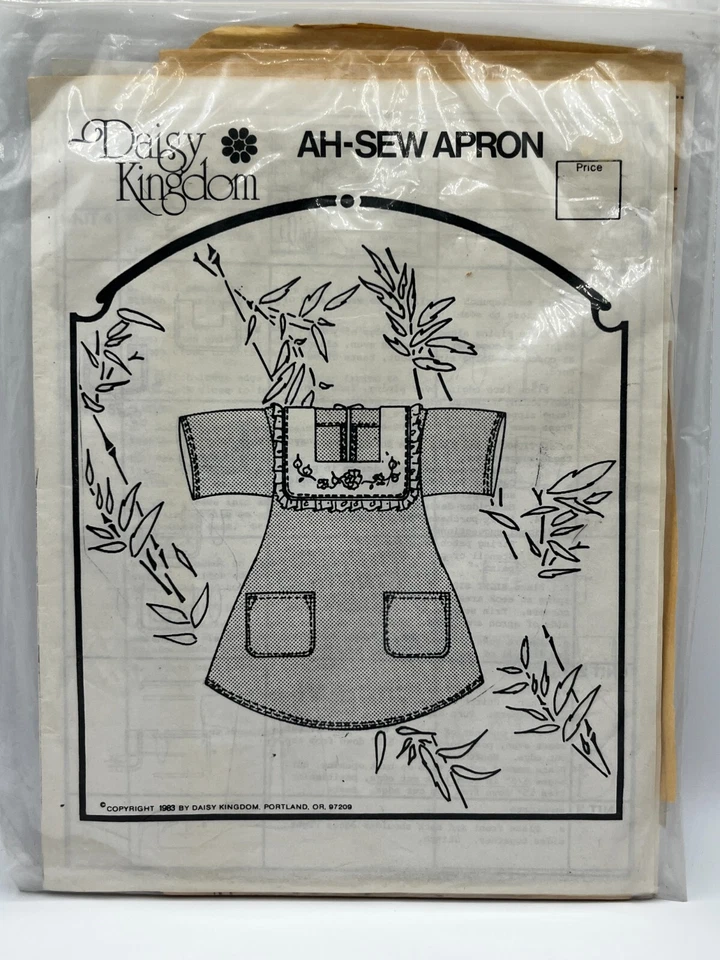 1983 Daisy Kingdom Ah-Sew Apron Pattern #230 Cut and Uncut - One Size - Image 2 of 3