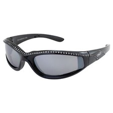 Global Vision Marilyn 11 Women's Padded Black Motorcycle Glasses Mirror Lens