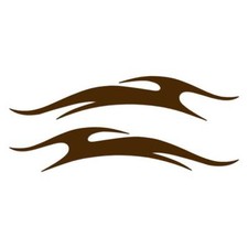 Pair Tribal Flame Pinstripe Vinyl Decal Sticker Multiple Colors Sizes 7413