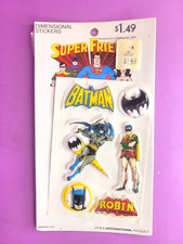 VINTAGE RARE BATMAN  ROBIN SUPER FRIENDS STICKERS SEALED 1973