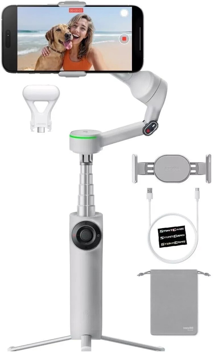 Insta360 Flow 2 Pro Gray AI Smartphone Selfie Stick Tripod