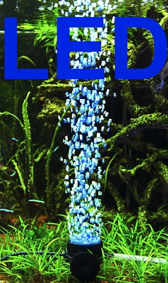 1A Aquarium Deko ❤️ LED SPRUDLER BLAU ❤️ Dekoration Zubehör Ausströmerstein