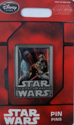 DISNEY STORE STAR WARS EPISODE VII THE FORCE AWAKENS FORCE FRIDAY PIN BADGE NEW!