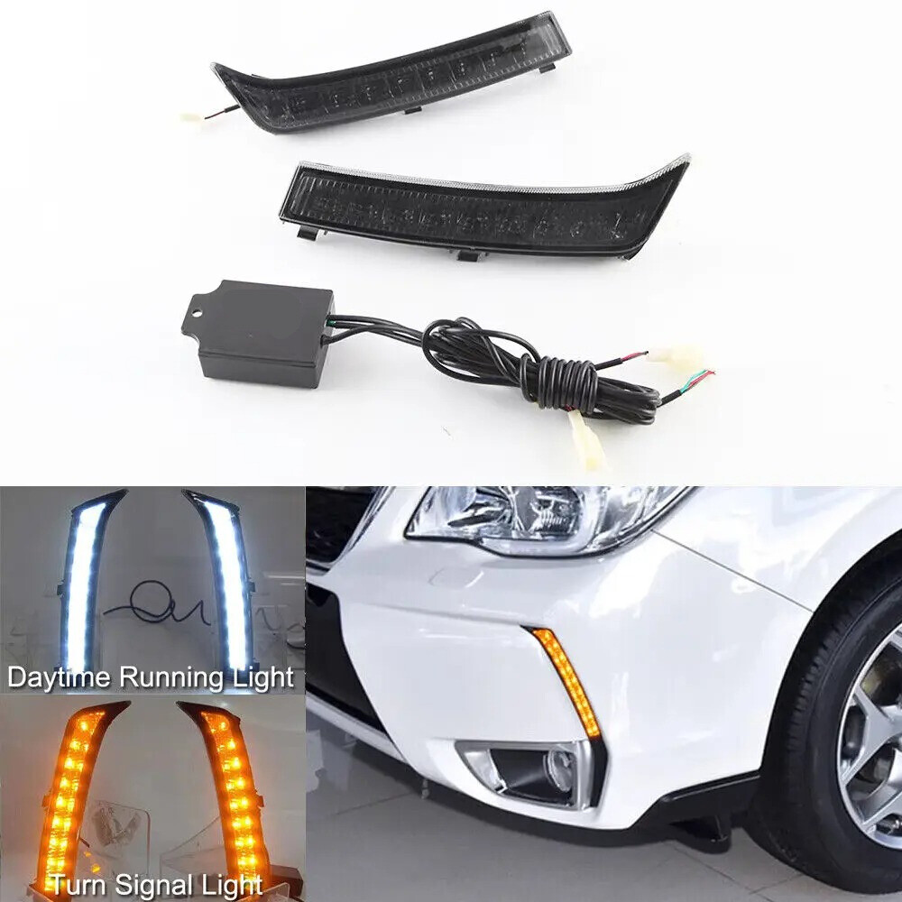 For Subaru Forester 2013-17 18 DRL Daytime Running Driving LED Light Dual Color