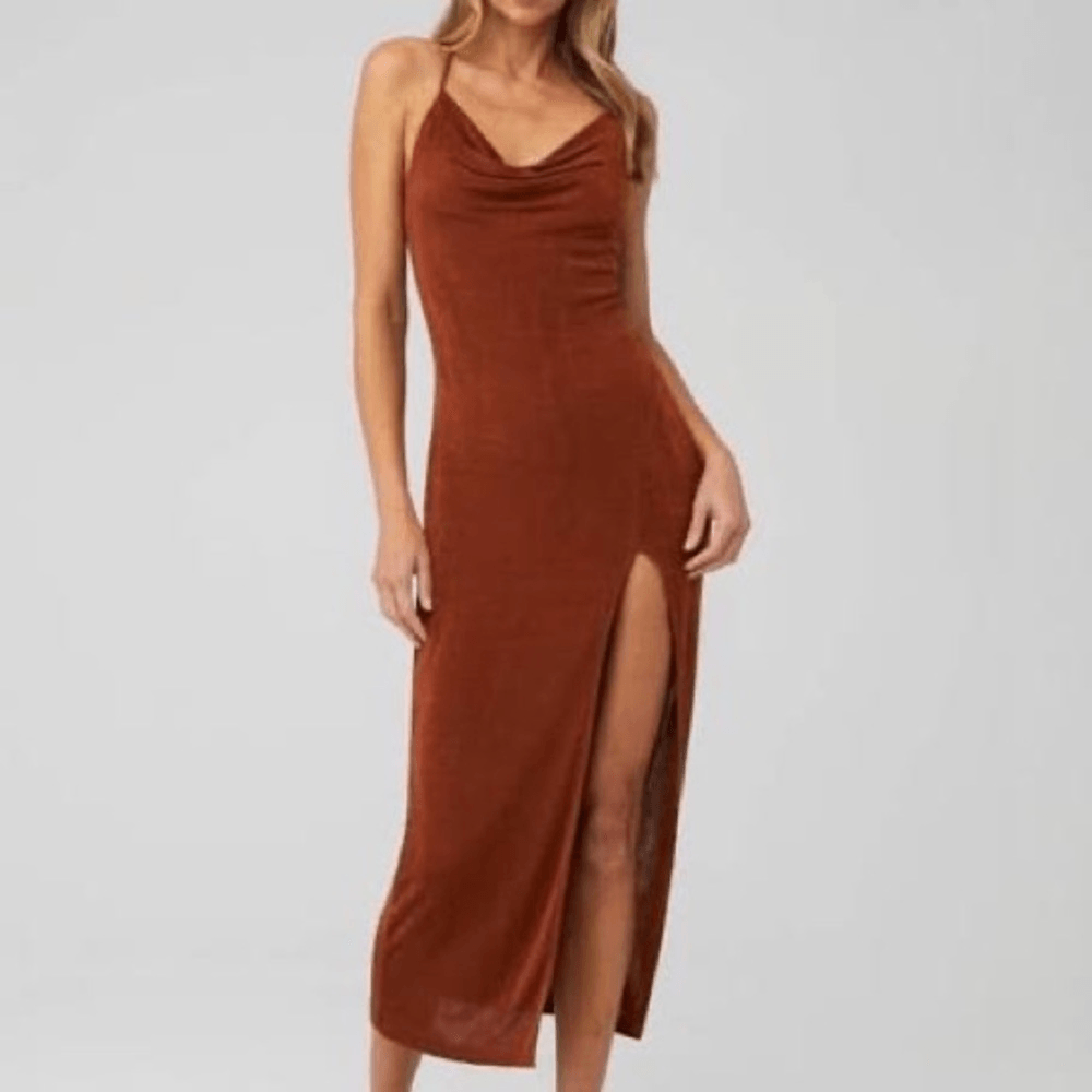 she is us slinky slip dress Velvi - Sutton Slip Dress - Red - Final Sale