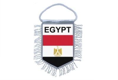 fanion mini drapeau pays voiture decoration souvenir blason le caire egypte