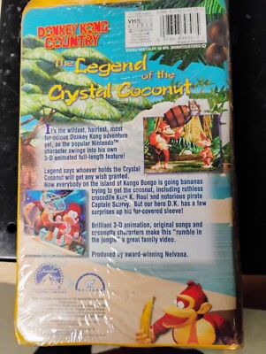 Donkey Kong Country The Legend of the Crystal Coconut (VHS, 1999