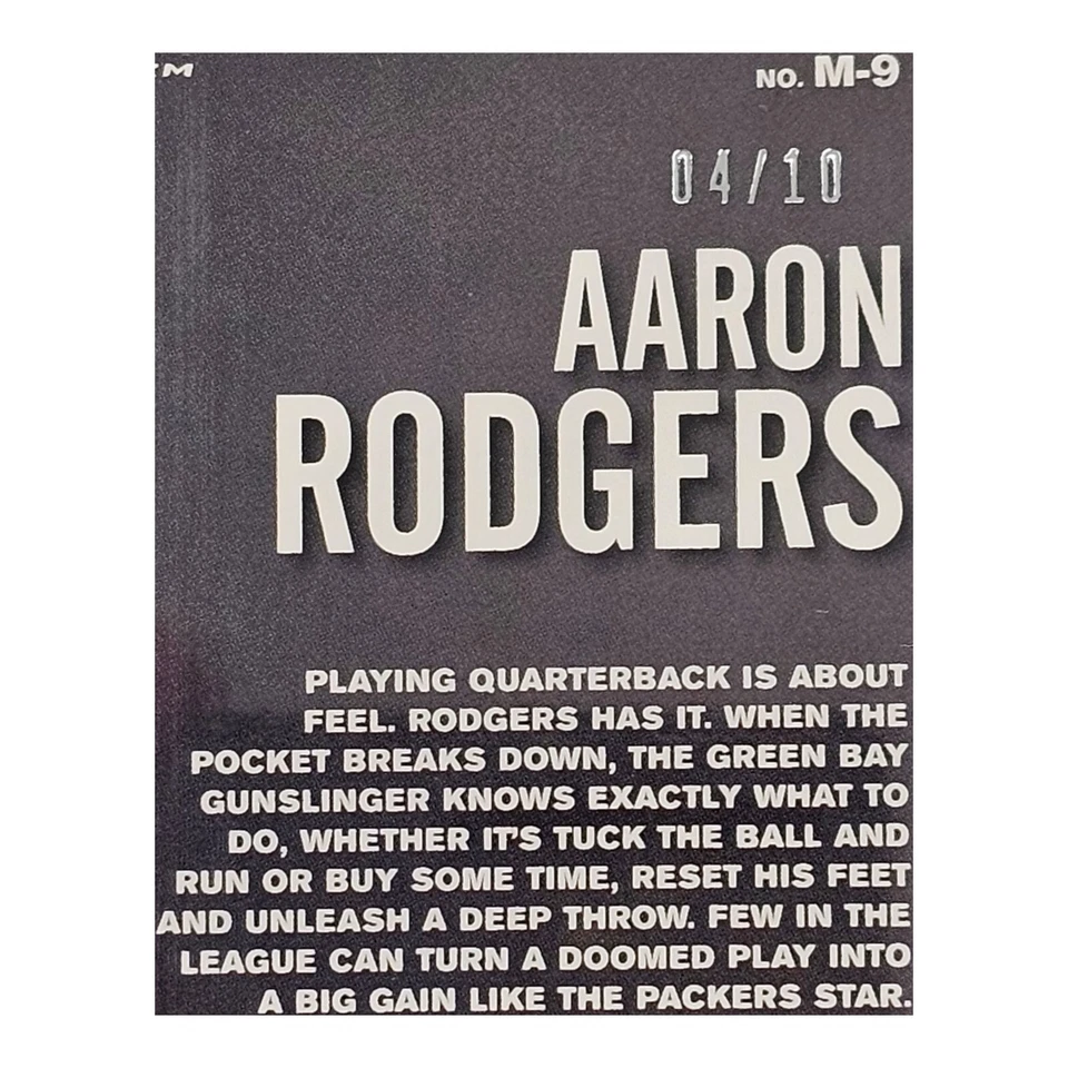 2019 Panini Donruss Optic Mythical GOLD #M9 Aaron Rodgers SSP #/10 PSA 9 - Image 4 of 4