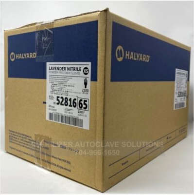  Halyard Lavender Nitrile Exam Gloves 52816 - CASE of 2500 X-SMALL
