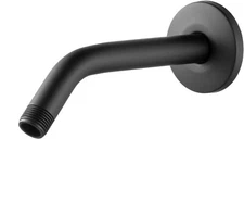 Shower Arm with Flange, Matte Black, 6 Inches Wall Mount