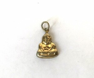 Authentic VTG Gold Tone Gold Plated Buddha Religious Spiritual Bracelet Charm