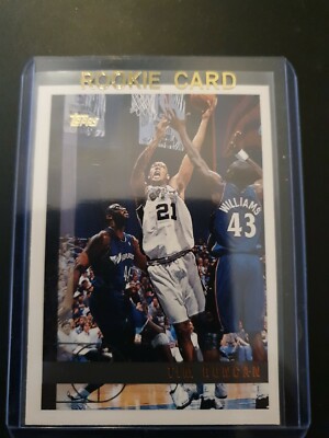 1997-98 Topps Rookie Card #115 Tim Duncan RC Spurs Kobe Lakers Jordan Bulls NBA 