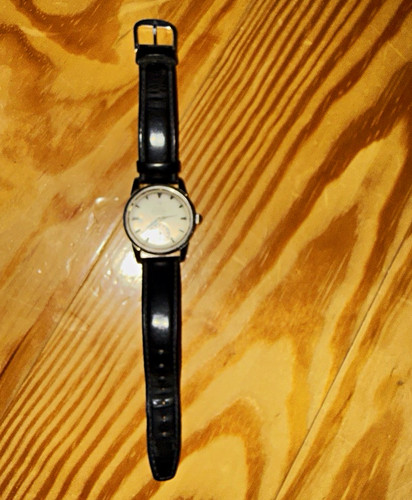 OMEGA Seamaster Vintage Automatic Silver Dial Small Seconds Black Leather Strap