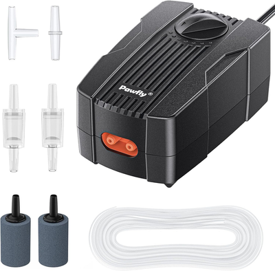 #ad Aquarium Air Pump Oxygen Pump for 10 200 Gallon Fish Tanks Buckets Dual Outlet A $14.24