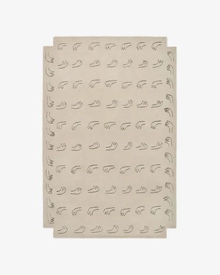 Nordic Knots All Hands Rug   Giancarlo Valle Designer Collaboration   Beige Wool