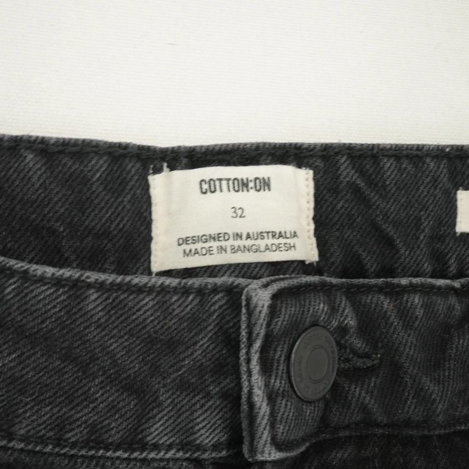 Jeans negros holgados de algodón talla 32 Foto 2 de 4