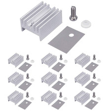 10 Packs TO-220 Aluminum Heatsink  Insulator/Mounting Kits for TO-220 MOSFET Tr