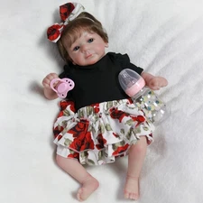Handmade Real Reborn Baby Dolls Vinyl Silicone Lifelike Newborn Girl Doll Gifts