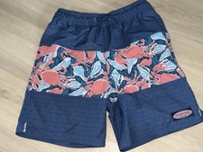 Boys Vineyard Vines Blue Crabs Swim Trunks Bathing Suit Kids Medium 12-14