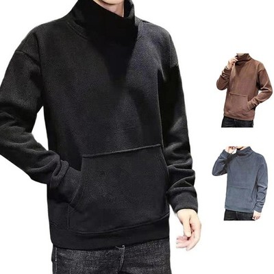 Herren Rollkragen Pullover 99% Polyester Stoff Brandneu Artikel Hoher Kragen Design
